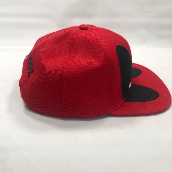 MARVEL DEADPOOL red flat brim baseball HAT CAP EUC - Picture 2 of 4
